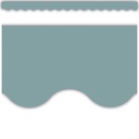 Stone Blue Scalloped Border Trim, 35 Feet