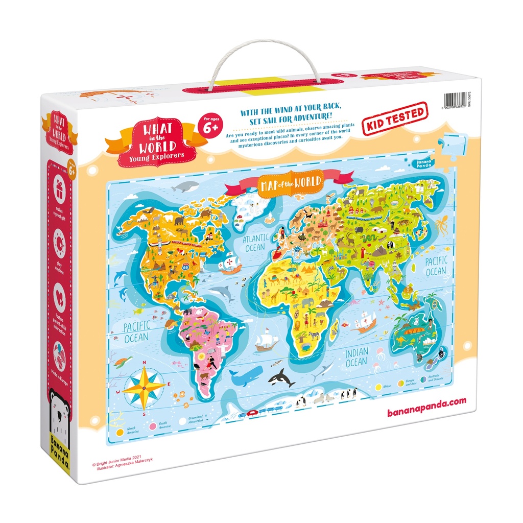 What in the World Young Explorers Jumbo Floor Puzzle, 168 Pieces, Age 6+