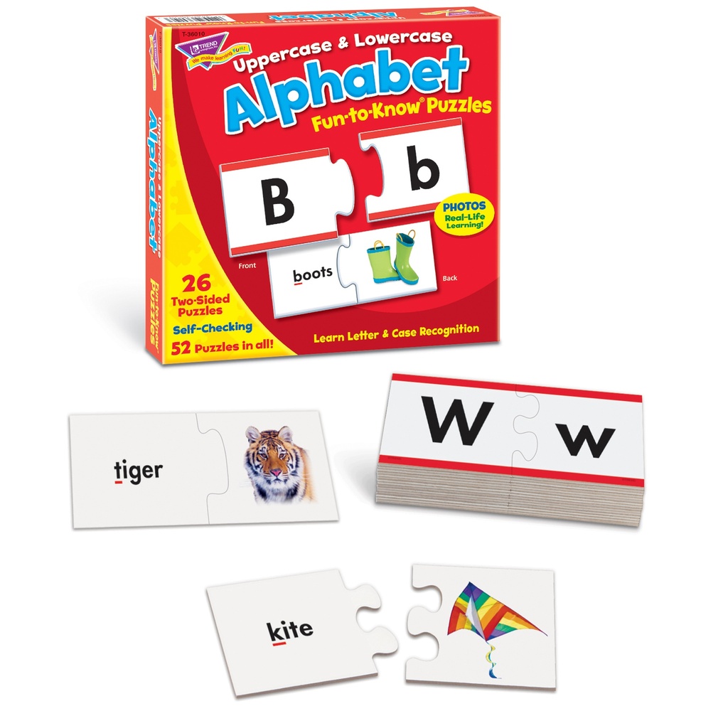 Uppercase & Lowercase Alphabet Fun-to-Know® Puzzles