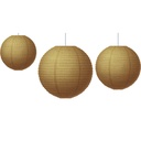 Burlap Design Paper Lanterns 9ct