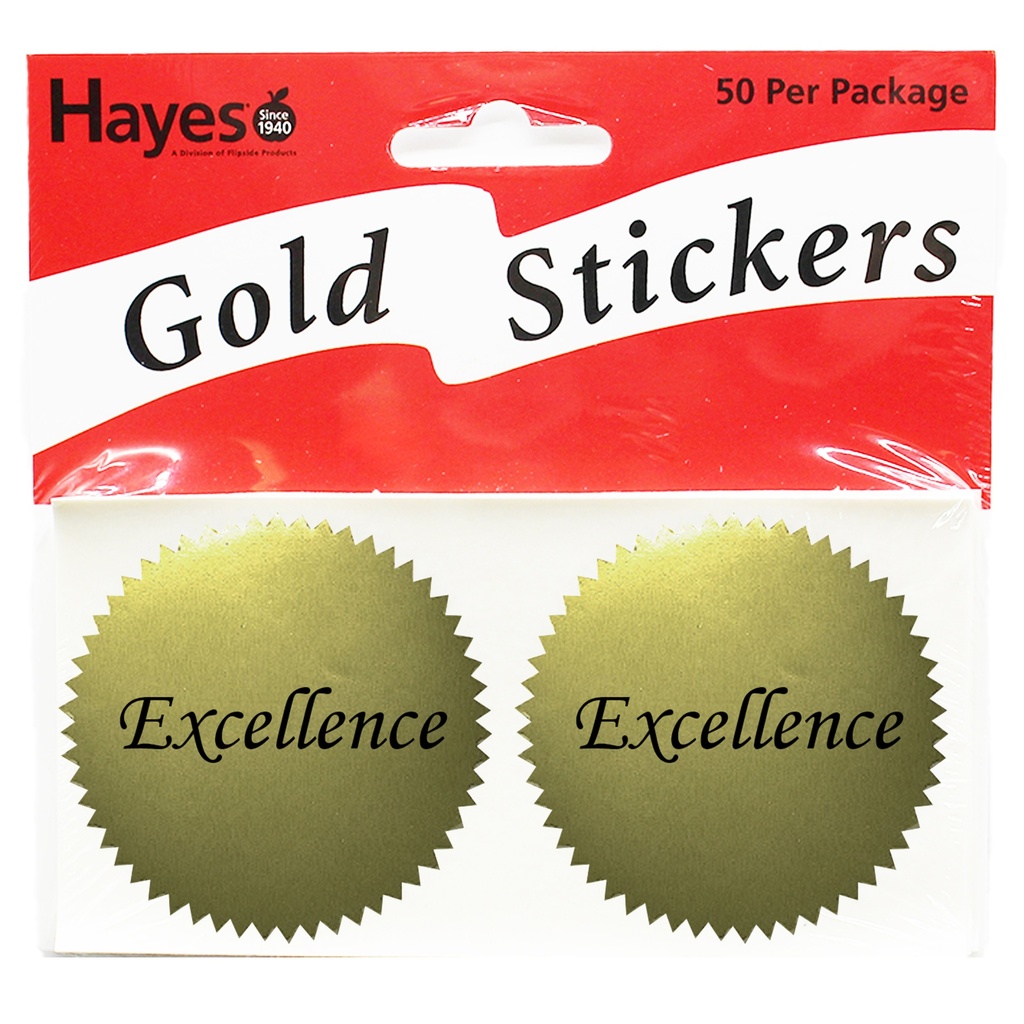 2" Excellence Gold Stickers