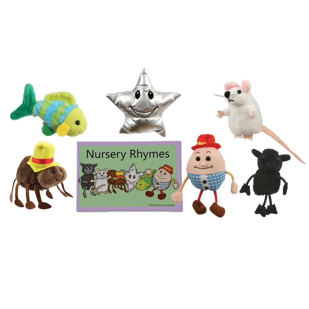 Nursery Rhymes Finger Puppets and Book Set