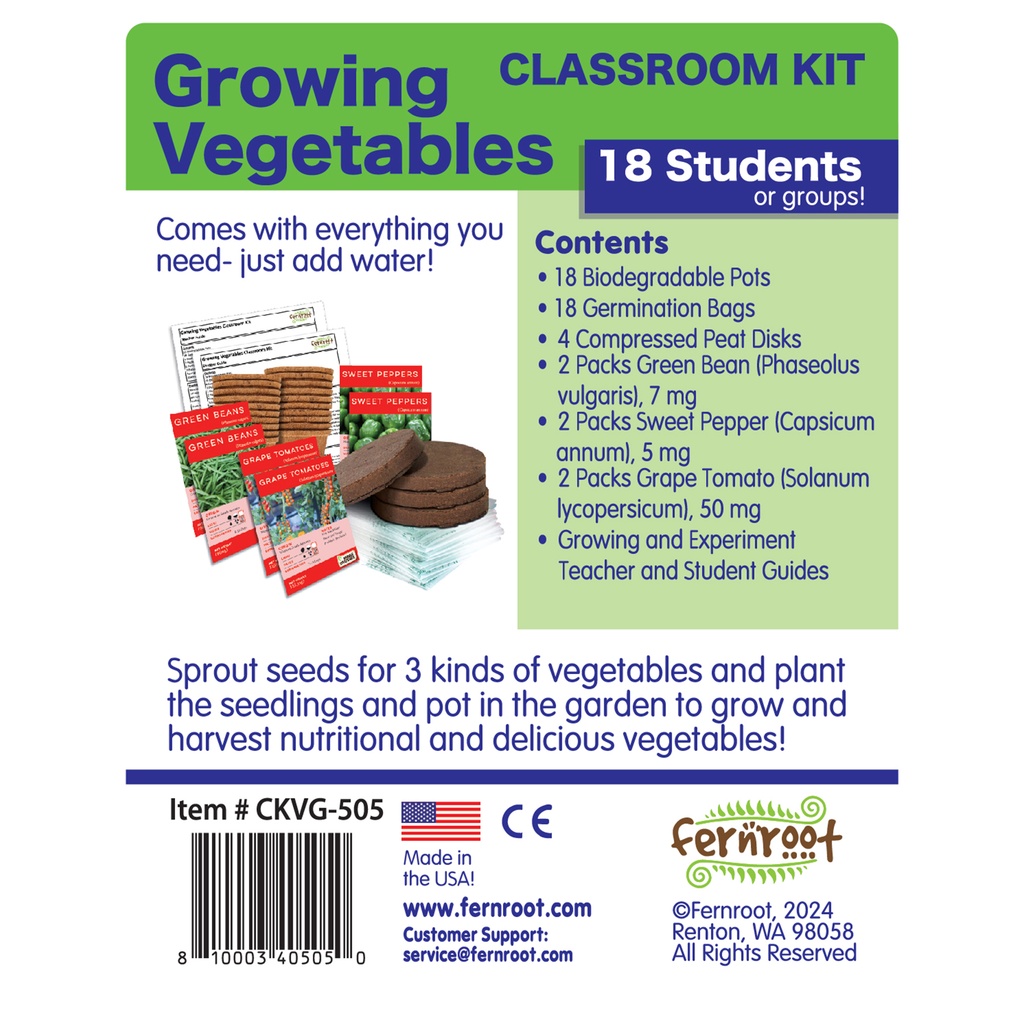 Growing Vegetables Classroom Kit