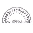 Plastic 4" Protractors Pack of 60