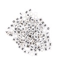 Black & White 6 mm Alphabet Beads 150 Count