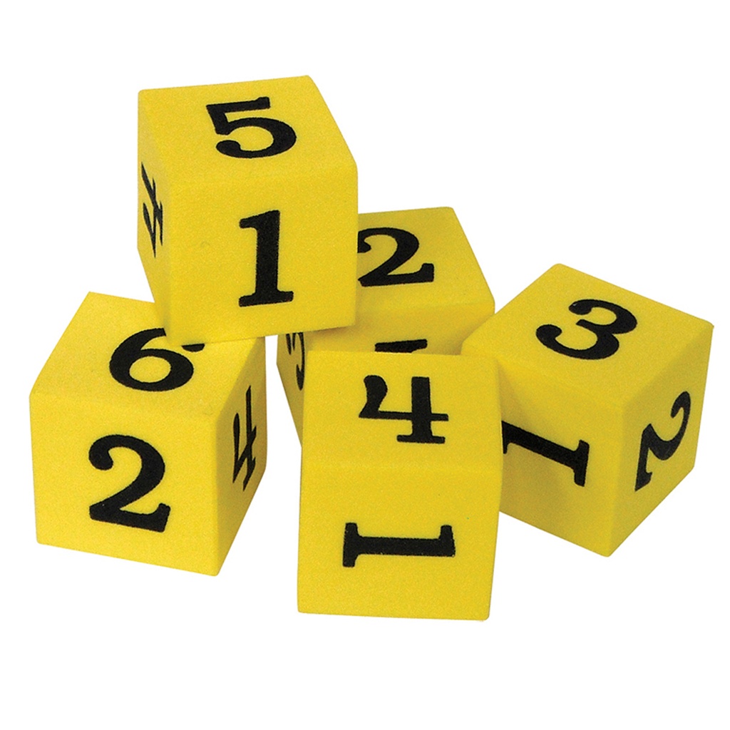 Foam Numbered Dice Pack of 20