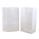 White Large Gusseted Paper Bags 100/Pack