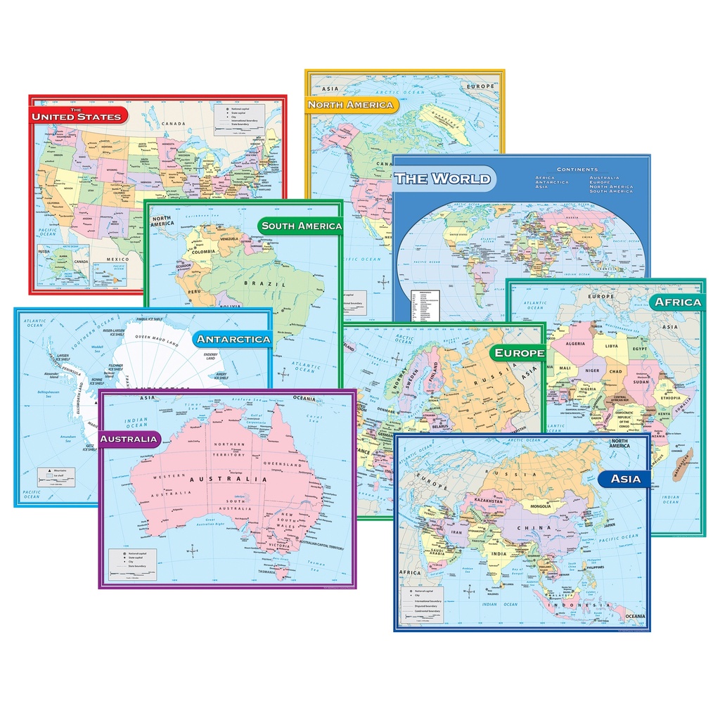 Map Charts Set of 9