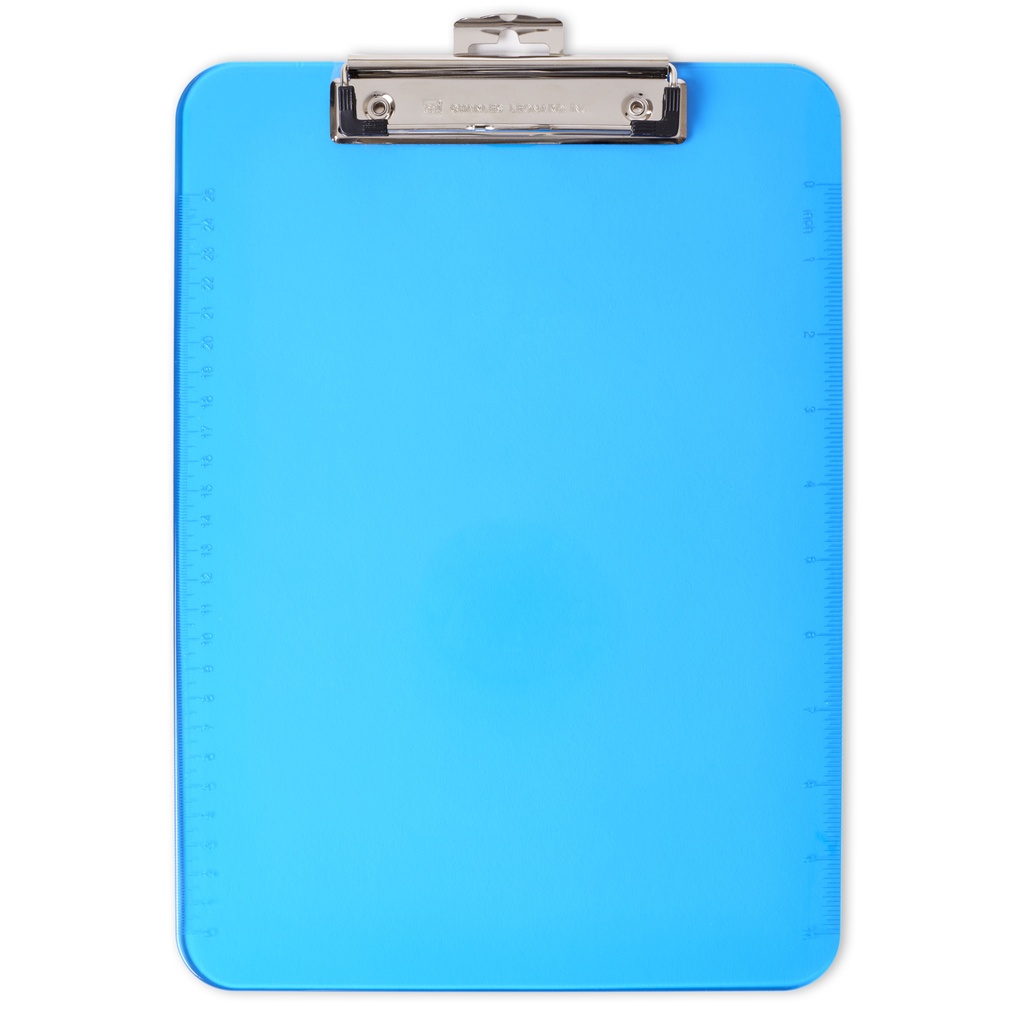 Neon Blue Letter Plastic Clipboards Pack of 6