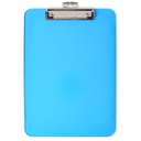 Neon Blue Letter Plastic Clipboards Pack of 6