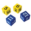 Numerals 1-12 Foam Numbered Dice