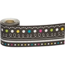 Chalkboard Brights Straight Rolled Border Trim