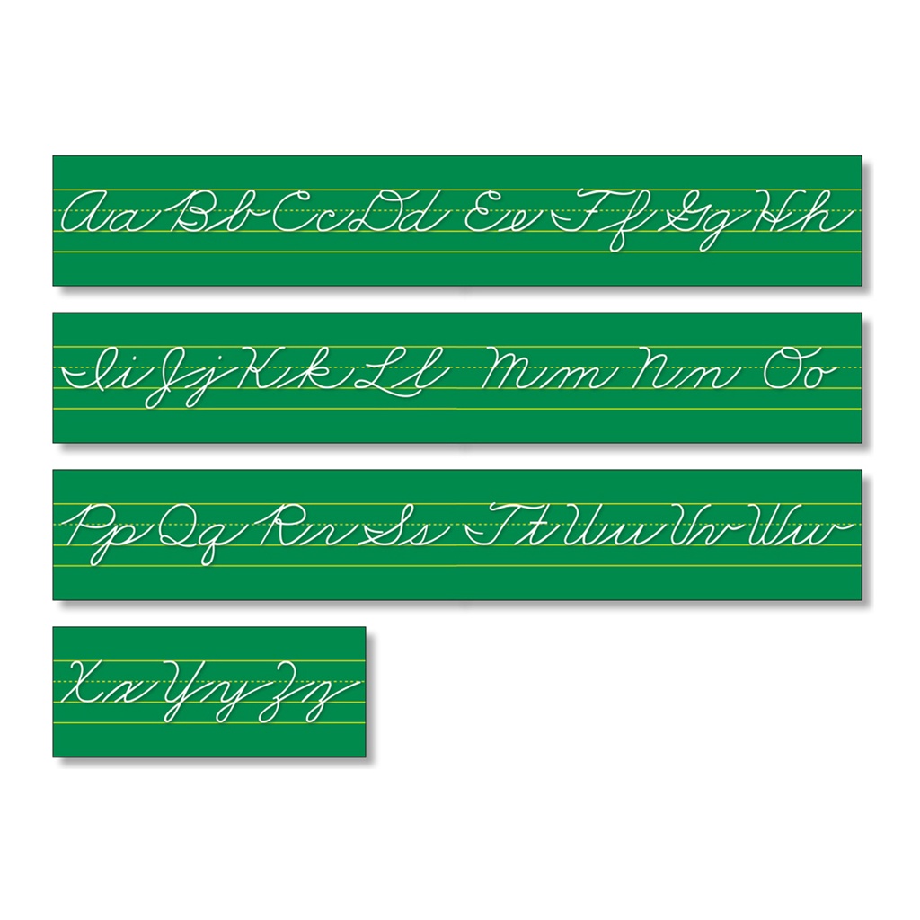 Traditional Cursive Alphabet Lines Bulletin Board Set