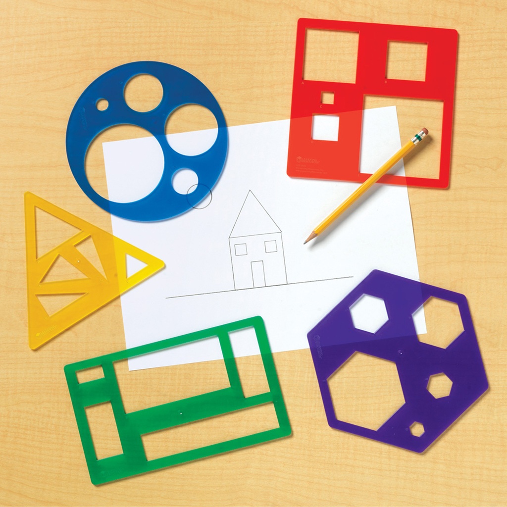 Primary Shapes Templates Set of 5