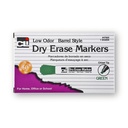 Green Chisel Tip Barrel Style Dry Erase Markers Pack of 12