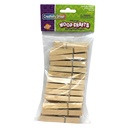 Natural Large Spring Clothespins 24 Pieces