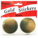 2" Blank Gold Stickers