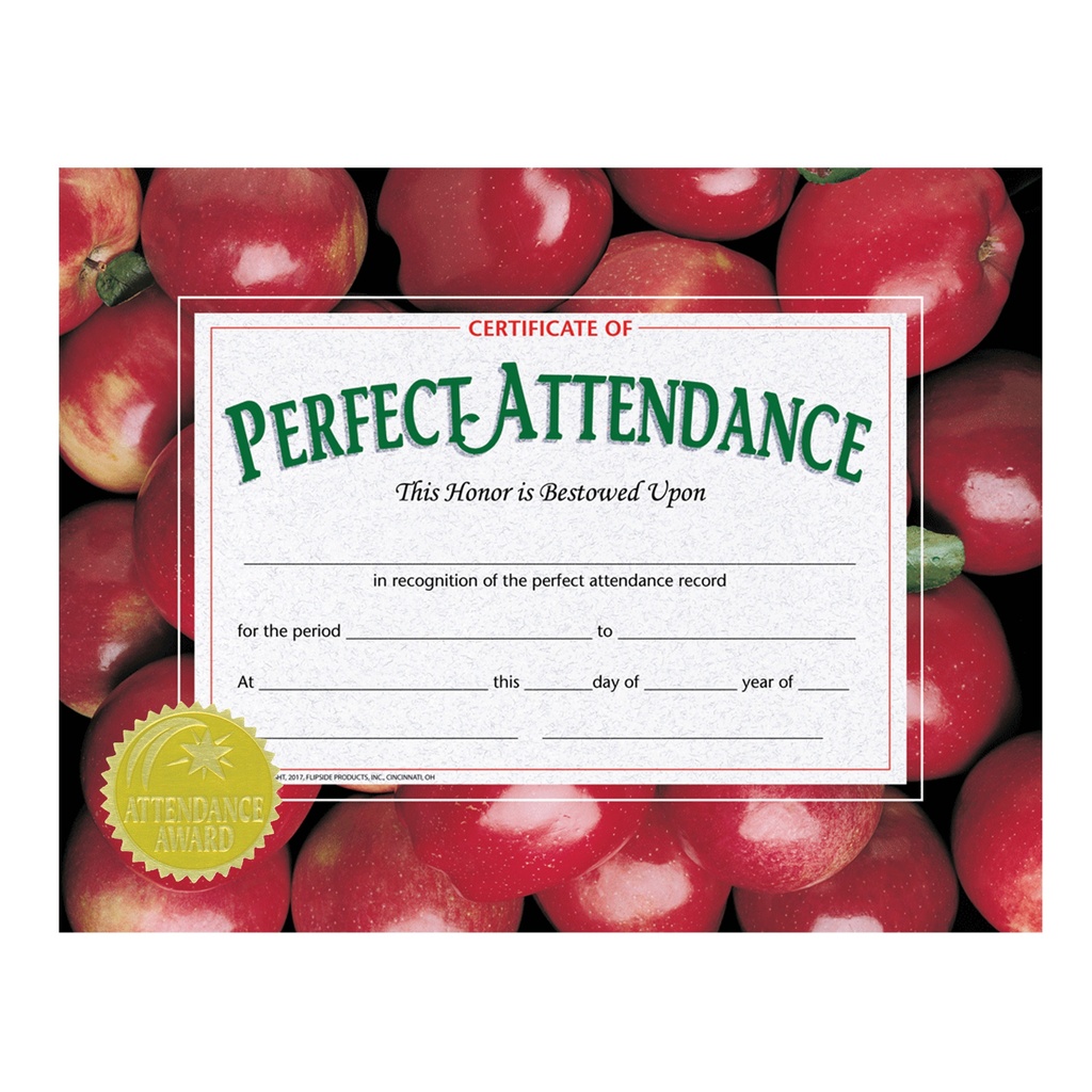 Attendance Award Gold Foil Embossed Seals