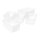 Translucent Small Cubby Bins 5-Pack