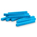 Blue Plastic Base Ten Rod Set of 50