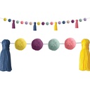 Pom-Poms and Tassels Garland Pack of 3