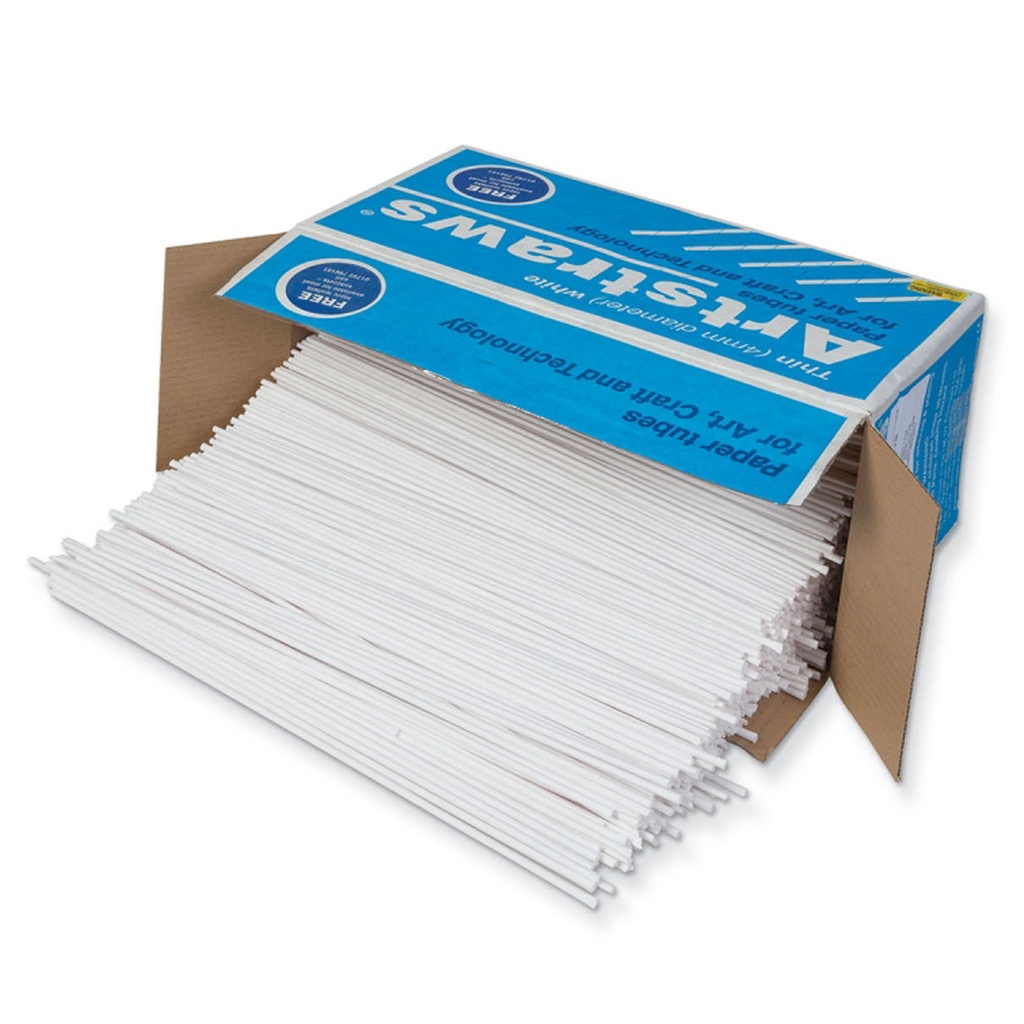 White 4mm Thin Paper Tubes 1800 Count