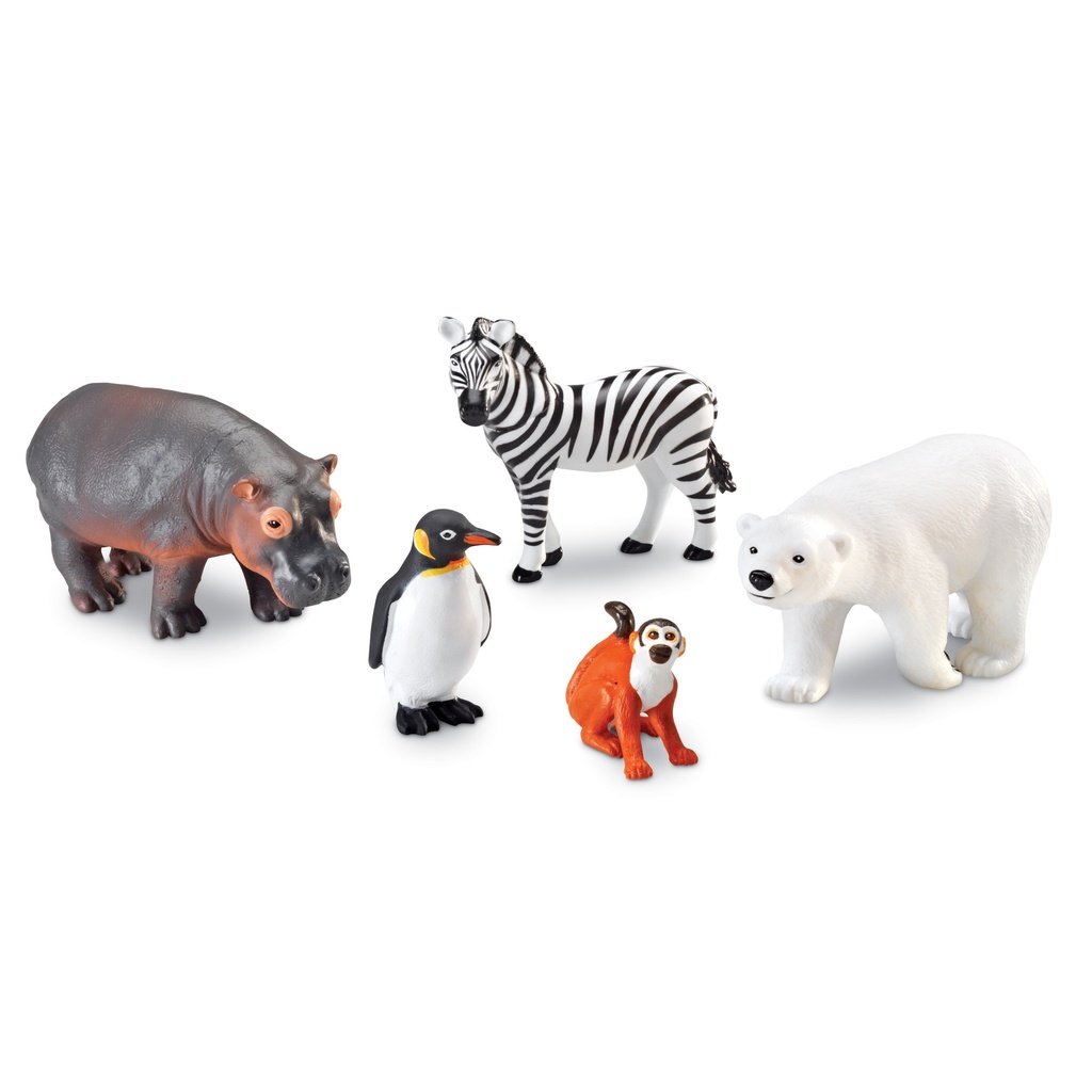 Jumbo Zoo Animals Set of 5