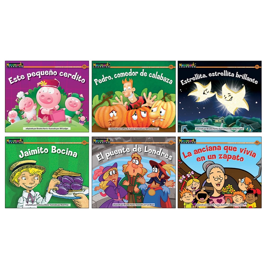 Spanish Rising Readers Nursery Rhyme Tales Leveled Books Set 2