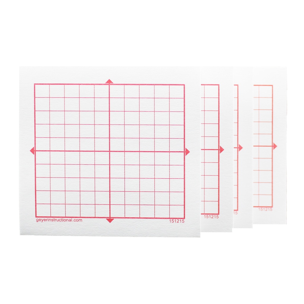 XY Axis 10 x 10 Square Grid Graphing 3M Post-it® Notes 4 Pads