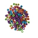 Assorted Rainbow 6 mm Alphabet Beads 150 Count