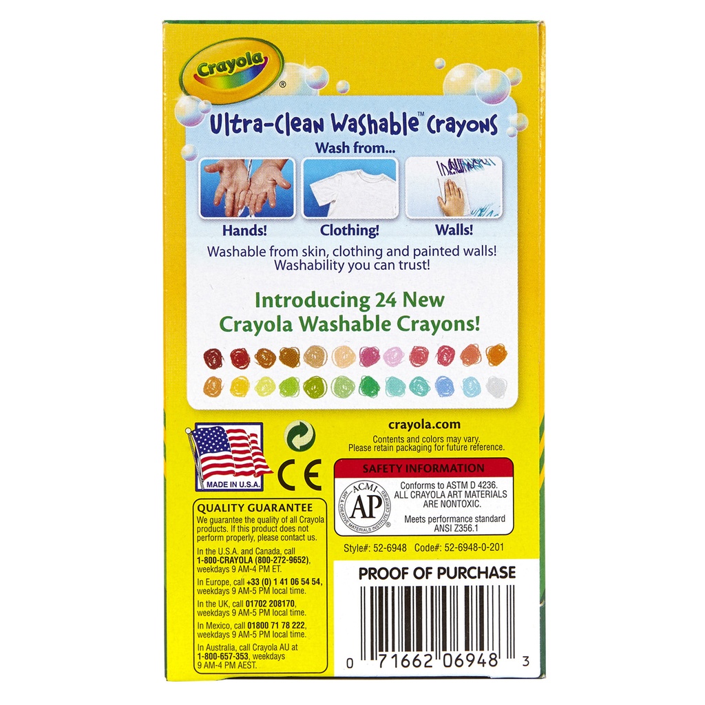 Regular Ultra-Clean Washable Crayons Pack of 48