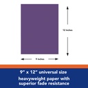 Purple 9" x 12" Construction Paper 50 Sheets