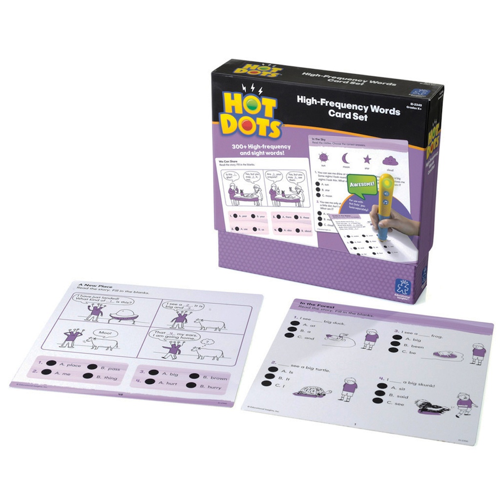 Hot Dots® High-Frequency Words Card Sets Grades K+