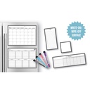 Black & White Dry-Erase Magnetic Calendar Set