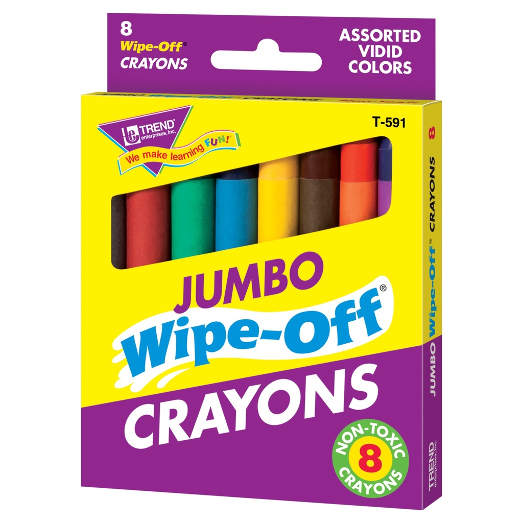 Assorted Jumbo Wipe-Off® Crayons 8-Pack 