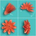 Beautiful Brights Paper Flowers Pack of 4