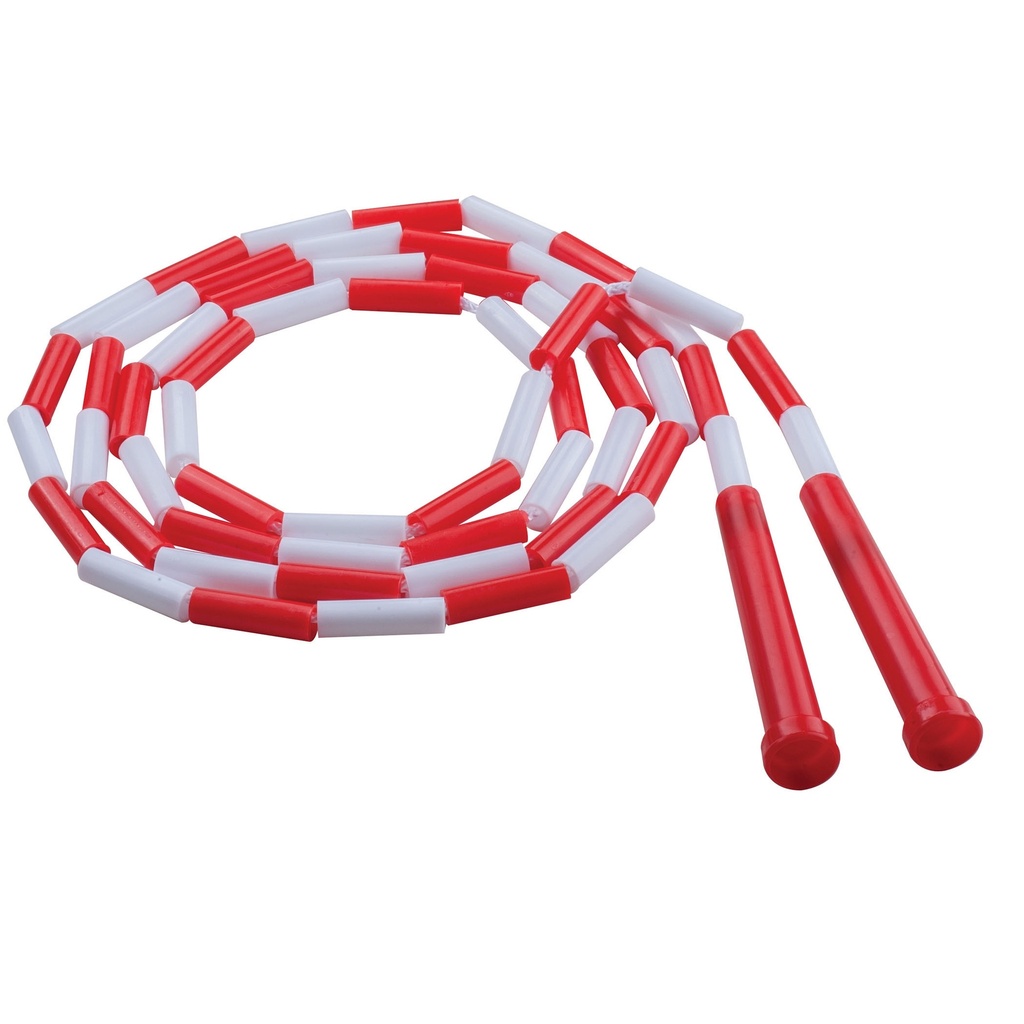 Red & White 7' Plastic Segmented Jump Ropes Pack of 12