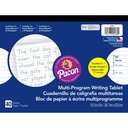 10 1/2" x 8" D'Nealian/Zaner-Bloser Multi-Program 5/8" x 5/16" x 5/16" Ruled Long Handwriting Tablets Pack of 12