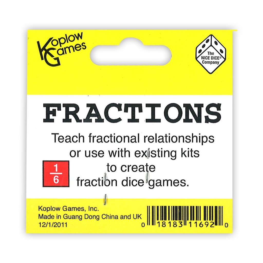 Fraction Dice Set Pack of 6