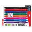 Assorted Wow! Retractable Bold Line Ballpoint Pen 8-Pack