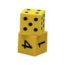 Yellow 16mm Foam Spot & Number Dice Tub of 200