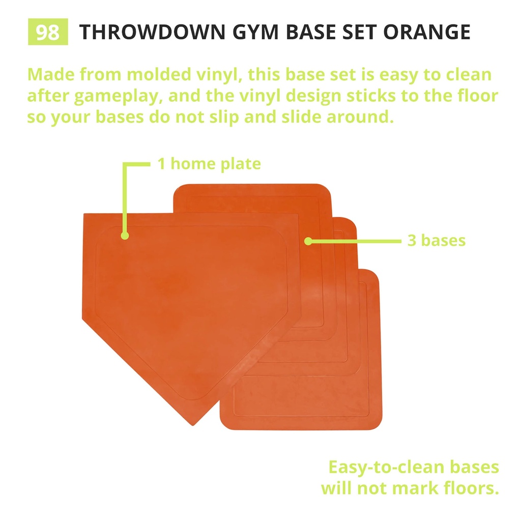 Orange Throwdown Gym Base Set of 4