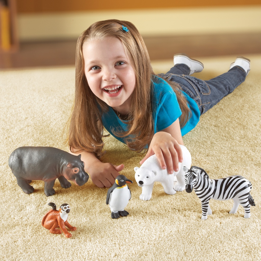 Jumbo Zoo Animals Set of 5