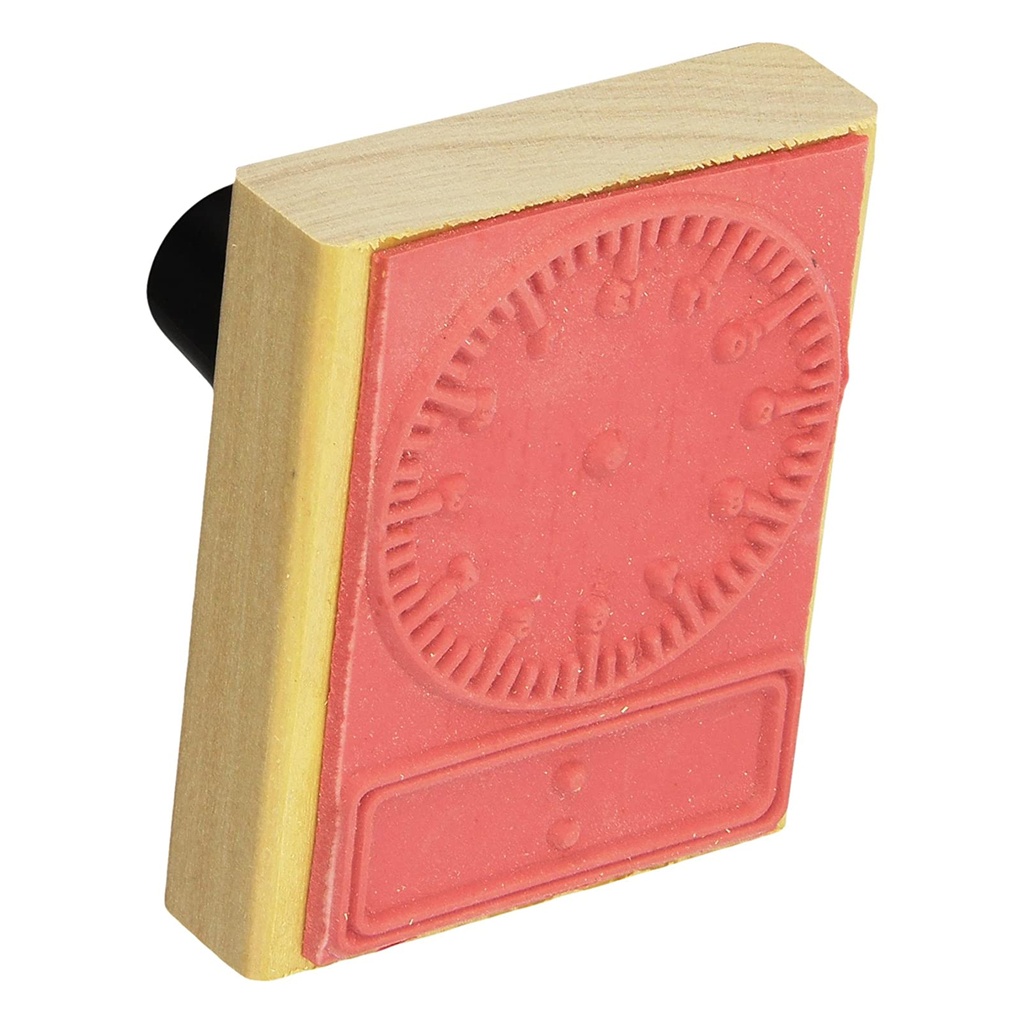 Digital and Analog Clock Stamp