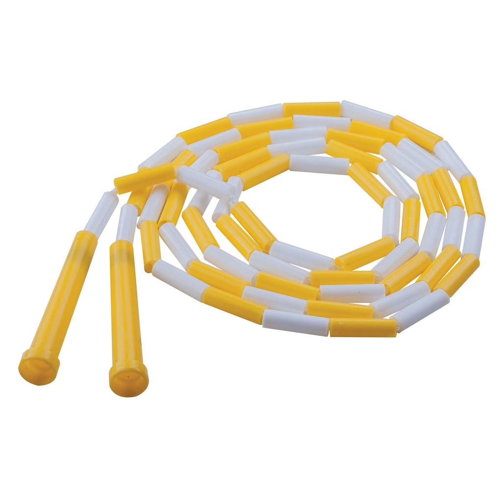 Yellow & White 8' Plastic Segmented Jump Ropes Pack of 6