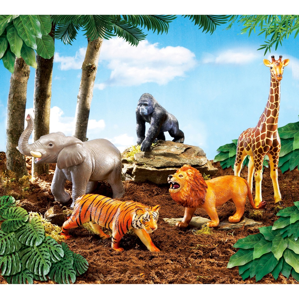 Jumbo Jungle Animals Set of 5