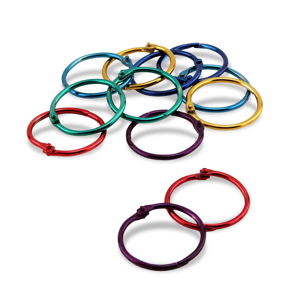 1.5" Metallic Book Rings Pack of 50