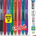 Assorted EnerGel-X Retractable Fine Line, Liquid Gel Pen 8-Pack