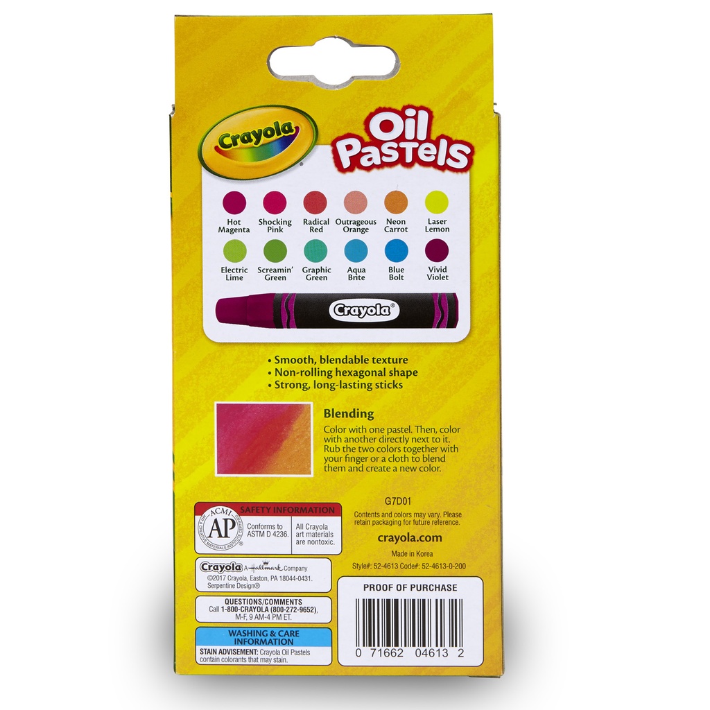 Neon Oil Pastels Pack of 12