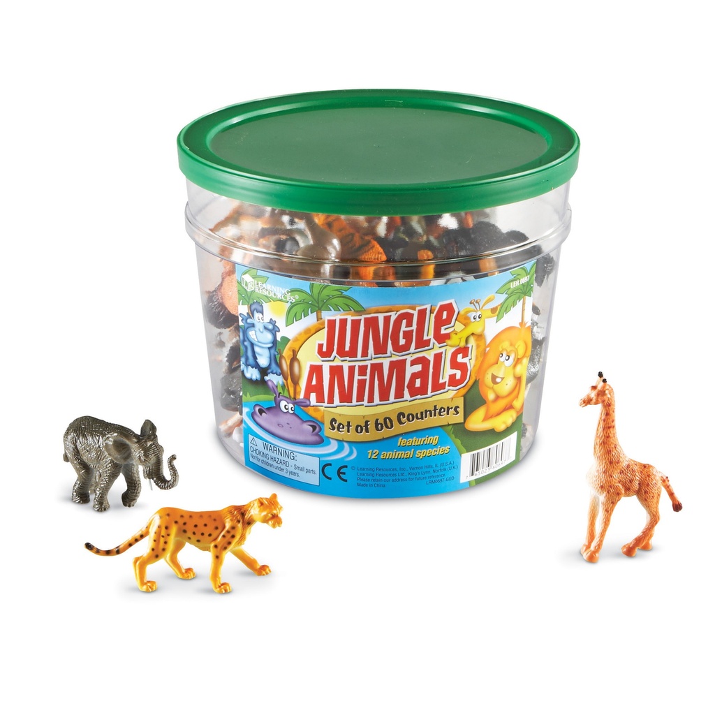 Jungle Animal Counters Set of 60